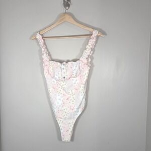 Frankies Bikinis x Sydney Sweeney One Piece Swimsuit Large Coquette Cottagecore